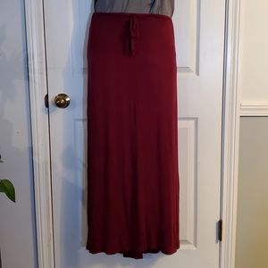Maroon Maxi Skirt